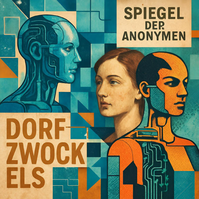 Transhumanismus im Dorfzwockel-Vektor
