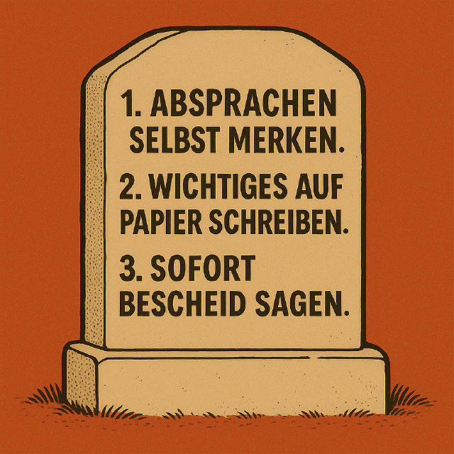 Eigenverantwortung - in Stein gemeißelt