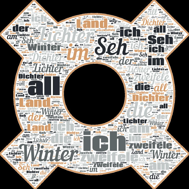 Seh ich im Winter all die Lichter, zweifele ich am Land der Dichter.